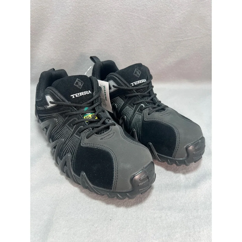 Terra Spider X Black Safety Shoes Composite Toe Slip Resistant Work Industrial 8